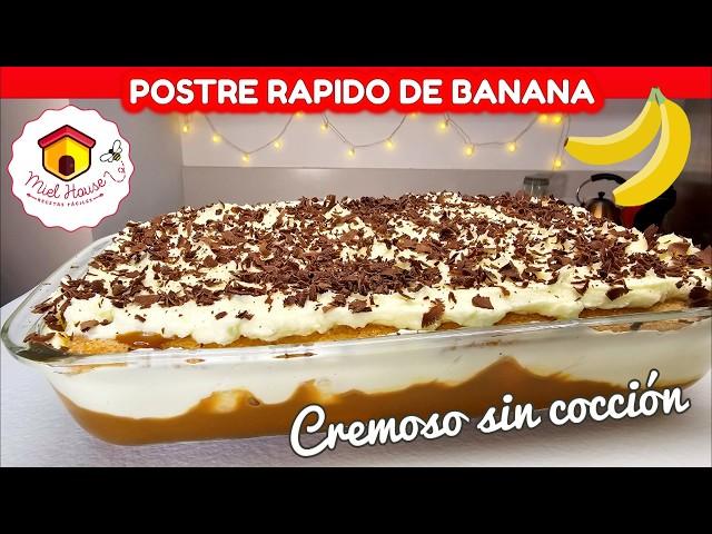 POSTRE RAPIDO SIN COCCION  de banana y dulce de leche DELICIOSOOO