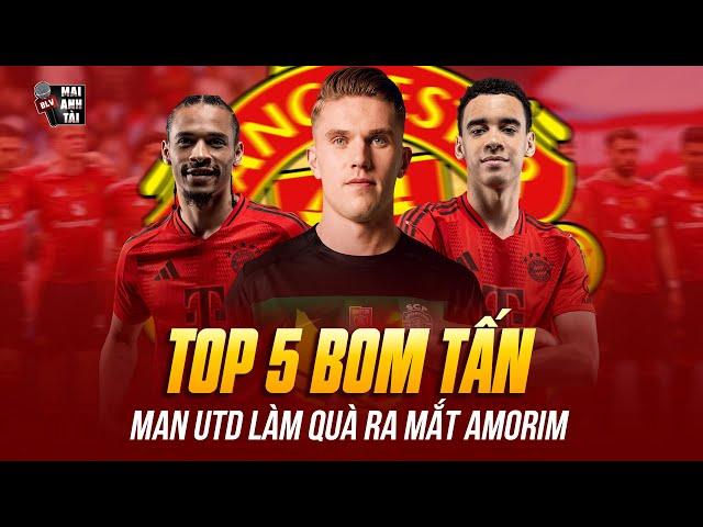 TOP 5 BOM TẤN CHUYỂN NHƯỢNG CỦA MU RA MẮT AMORIM: QUÁI VẬT GYOKERES VÀ KẾ HOẠCH BAYERN HÓA ĐỘI HÌNH!