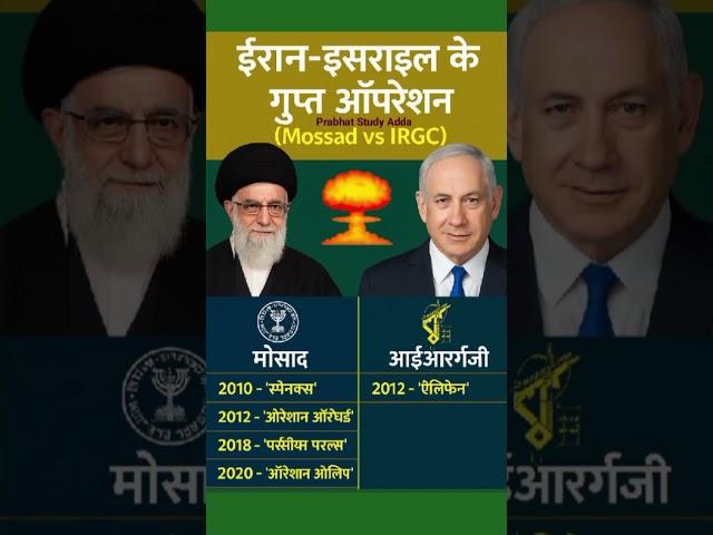 ईरान – इजरायल के  गुप्त ऑपरेशन #gk #israel #iran #gk #ytshorts #war