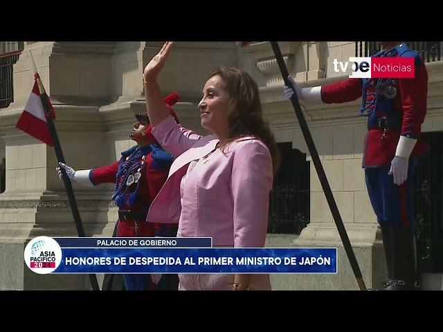 Así despidió presidenta Dina Boluarte al primer ministro de Japón tras su visita a Perú