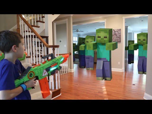 I Survived The Minecraft Mob Invasion Nerf War!