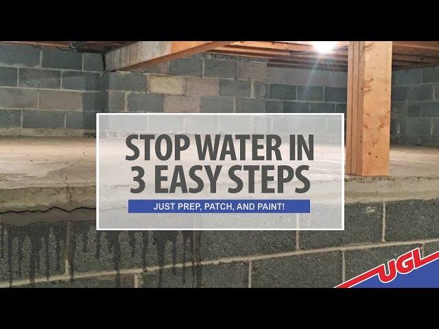 Stop Water in 3 Easy Steps -  Just Prep, Patch, and Paint!