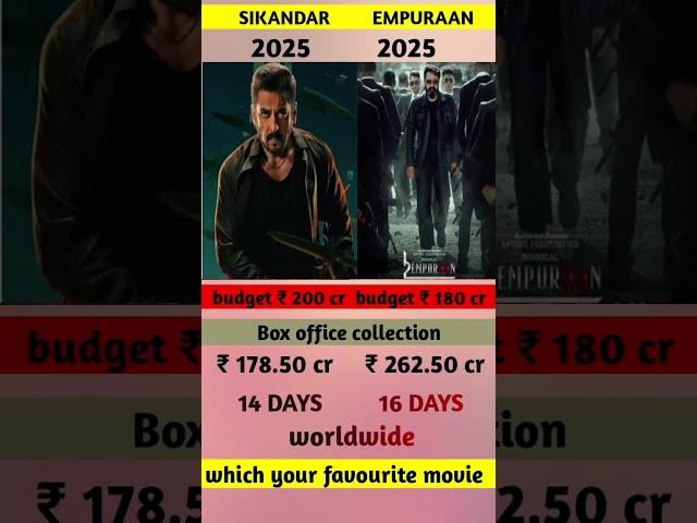 sikandar vs empuraan movie box office collection | sikander 14 days collection #sikandar