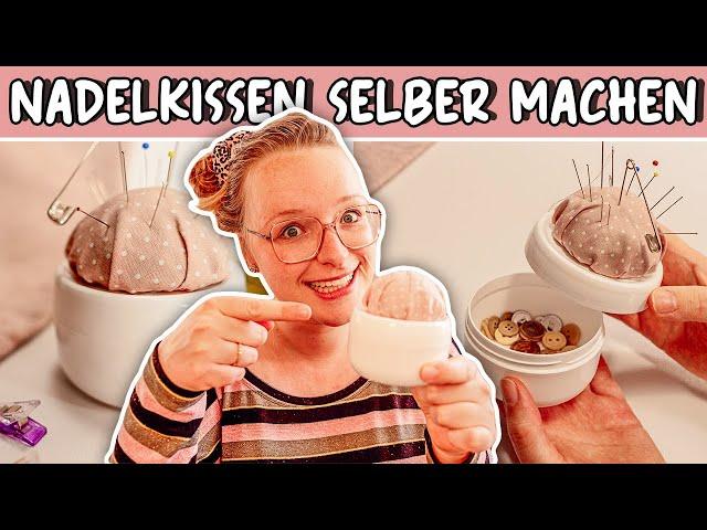 DIY Nadelkissen selber machen aus Cremedose | mit Aufbewahrung für Stoffklammern | für Anfänger