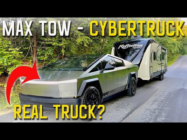 CYBERTRUCK RANGE TEST | TOWING 11K LB TRAILER  S9 || Ep 217