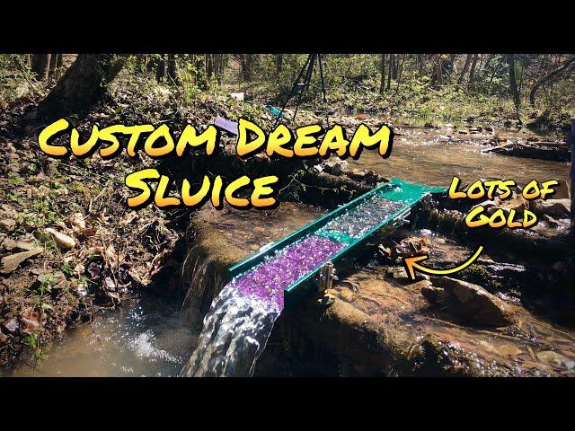 Gold Prospecting with a New Custom Sluice!