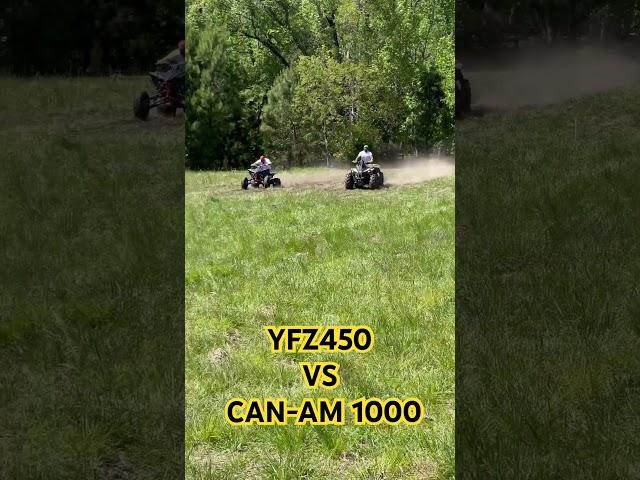 Yamaha YFZ450 vs Can-am 1000 #atv #yamaha #canam #bikelife #viral #subscribe #race #raptor #yfz450r