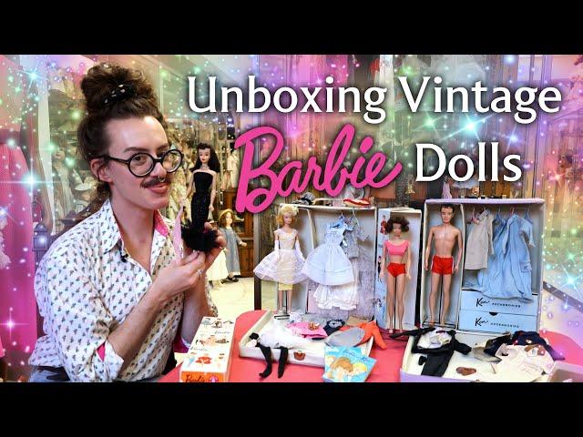 Unboxing a Mystery Box of Vintage Barbie, Ken, and Midge Dolls