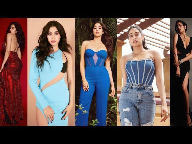 Janhvi Kapoor Hot Mini Dress Photoshoot | Janhvi's Looks from glamorous gowns to chic denim outfits