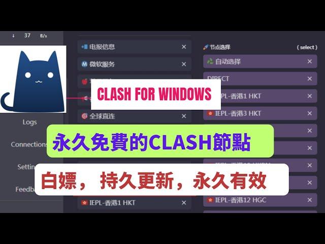 2023，终身免费有效的Clash节点，只需一次导入，持续更新，长期有效，科学上網无需任何付费机场，视频下方订阅地址