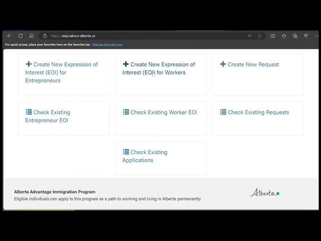 How To Apply Worker Expression Of Interest Under Alberta Advantage Immigration Program (AAIP) Online