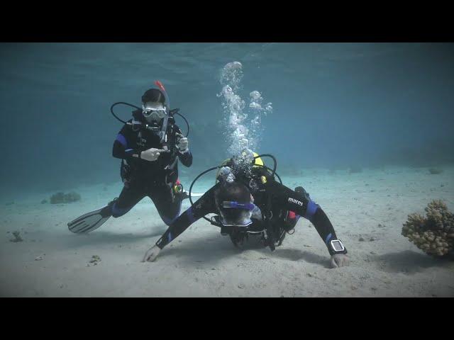 Unconscious Diver Underwater (Back)