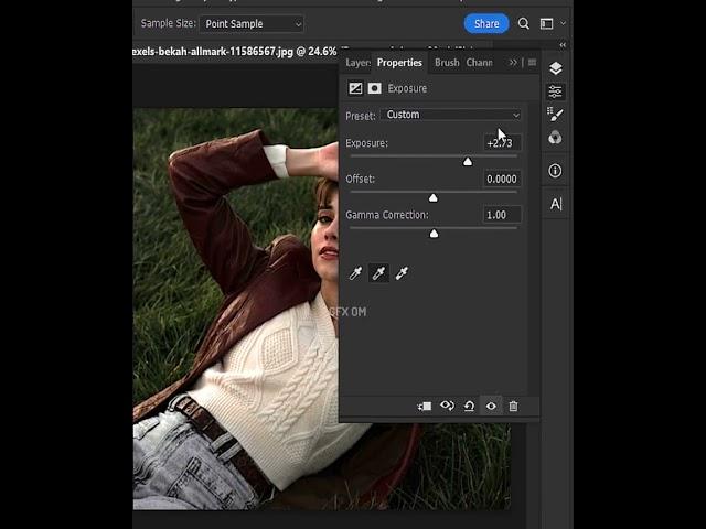 How to fix image brightness in one click using photoshop 2024