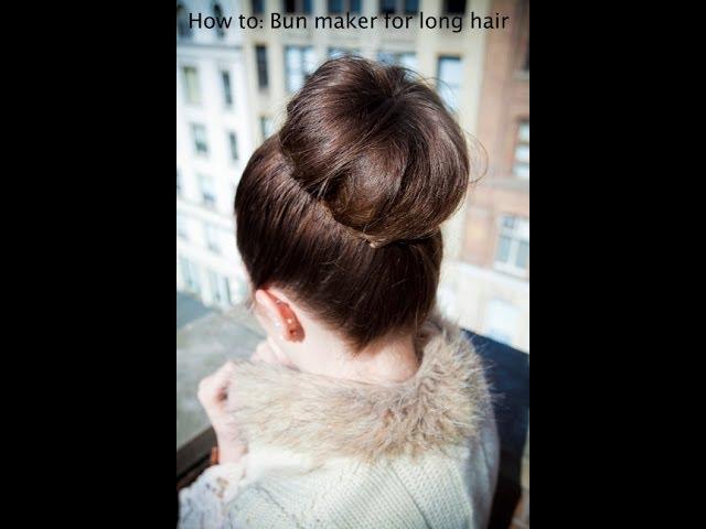 How to: Donut bun for long hair  