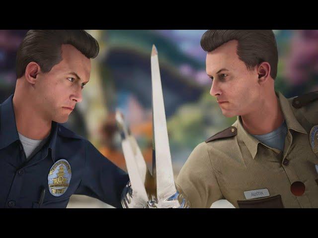 MK1 - T-1000 vs. T-1000 All Mirror Match Intros
