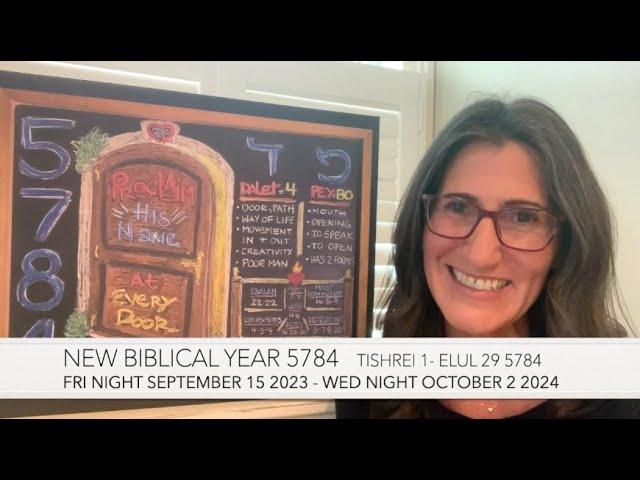 New Biblical Year 5784 "Proclaim His Name At Every Door" Chalkboard Teaching by Christine Vales