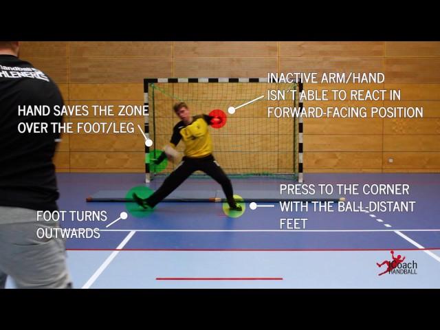 Handball Goalkeeper Training - How to hold lower corner shots II