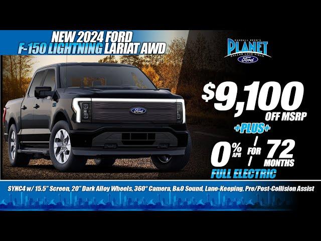 New 2024 Ford F-150 Lightning EV | $9,100 OFF +PLUS+ 0% APR for 72m | Ford Dealer in Dallas, TX