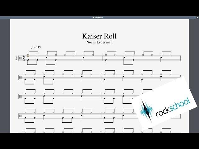 Kaiser Roll Rockschool Grade 1 Drums