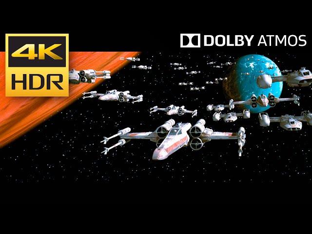 4K HDR • Rebel Fighters vs. Death Star - Star Wars Ep. 4 (1977) [FLASH WARNING. CAN INDUCE SEIZURES]