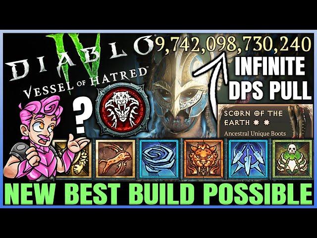 Diablo 4 - New Best TRILLION DPS OP Spiritborn Quill Vortex Build - Meta S6 INFINITE SPEED - Guide!