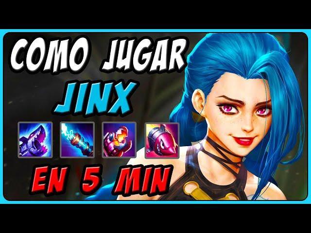  ¡GUÍA de JINX! (s14) ► Cómo Jugar JINX ADC en 5 MINUTOS [Combos, Runas, Habilidades, Objetos]