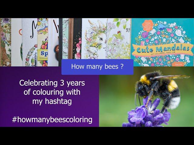 How many bees ? | celebrating 3 years of coloring | chatty | requested video | #howmanybeescoloring