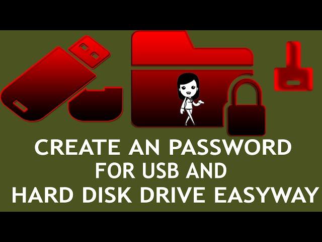 Hard drive locked | How to password protect a external Hard drive| How to lock a USB |Lock Partition