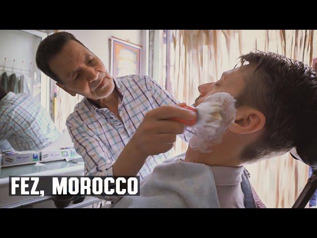  Traditional Fez, Morocco, Medina Barber Shop Wet Shave