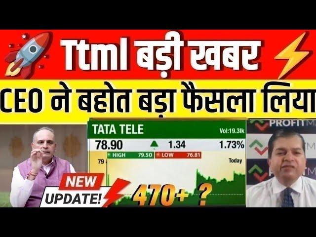 ttml share latest news today | tata teleservices share news update | ttml share price |