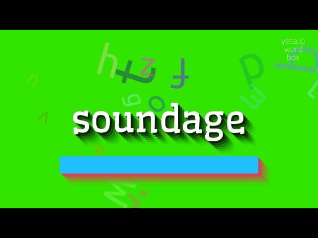 HOW TO SAY SOUNDAGE? #soundage