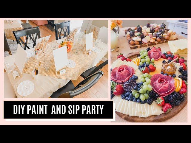 DIY Paint & Sip Party | Charcuterie Board | Dessert Board | Dollar Store Party