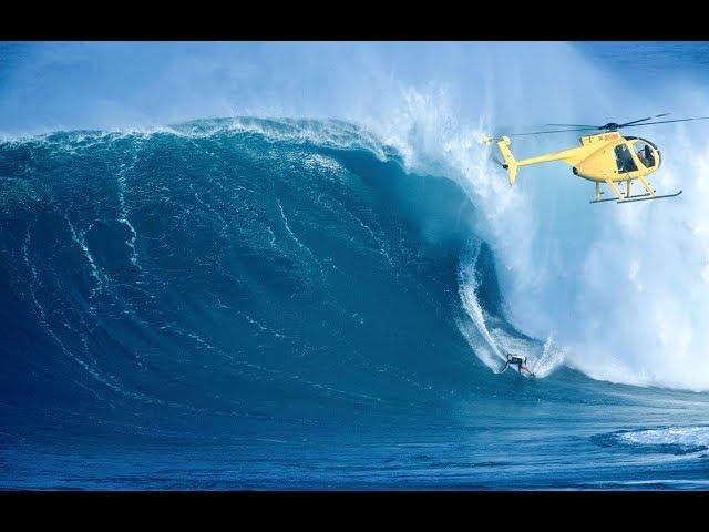 Big Wave Surfer Laird Hamilton rides 100 Foot Waves