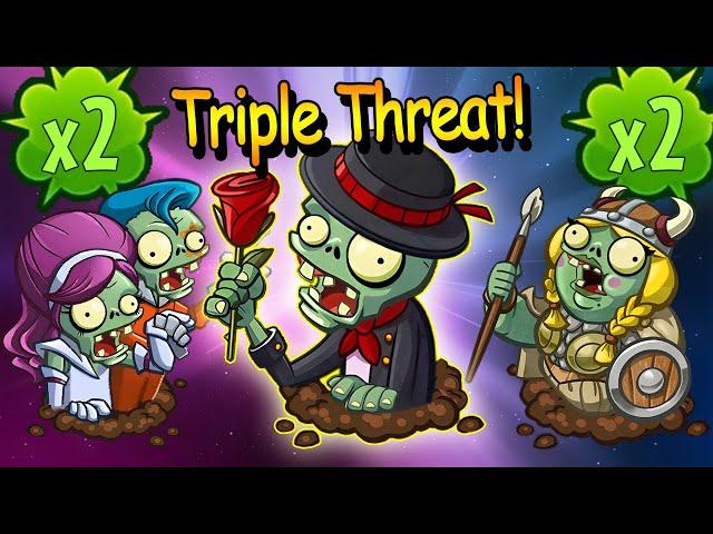 The Combination Of Triple Threat! ▌ PvZ Heroes