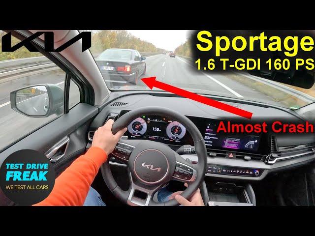 2024 Kia Sportage 1.6 T-GDI 160 PS 2WD | High-Speed POV Autobahn Drive  Almost Accident!