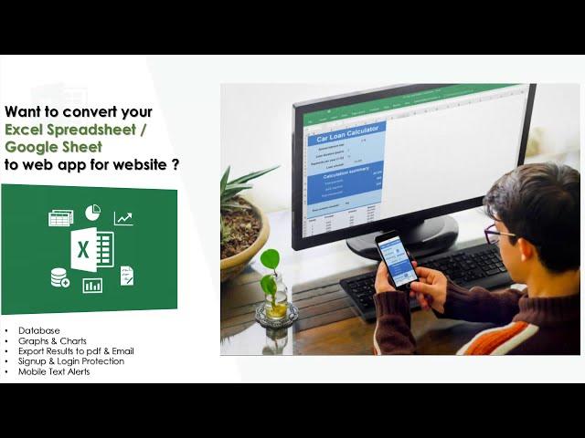 Convert excel sheet to web App | www.calculatorexpress.com