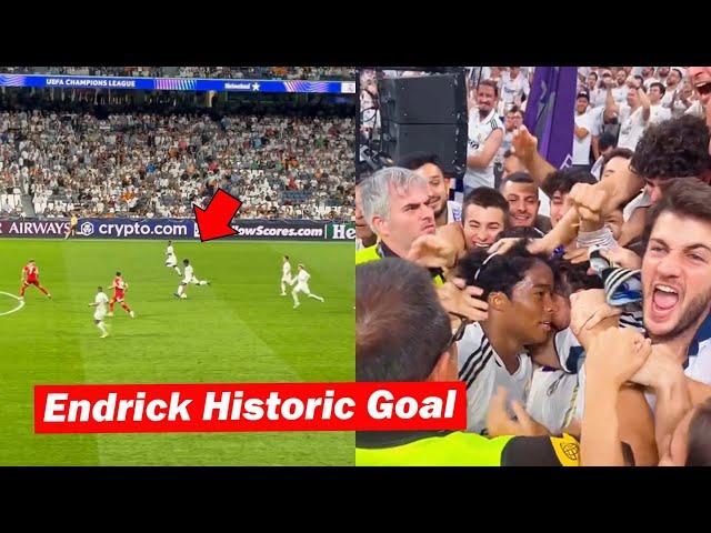 Real Madrid Fans Reactions to Endrick Wonder Goal vs Vfb Stuttgart