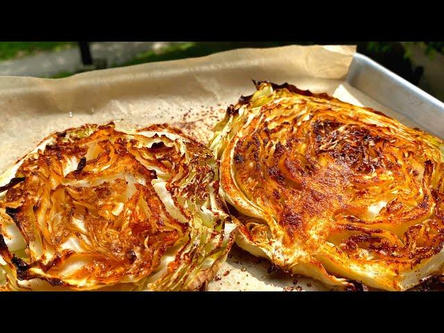 Блюдо из капусты, вкуснее чем на сковороде. Рецепт из капусты на ужин. Капустный стейк.