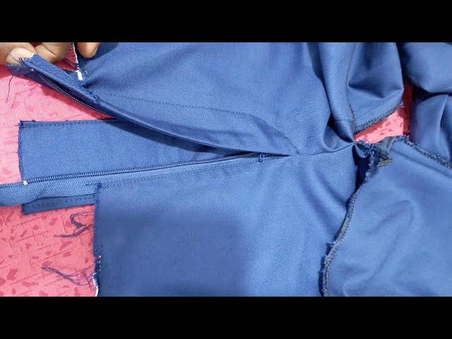 HOW TO SEW FRONT FLYING ZIPPER ON TROUSER