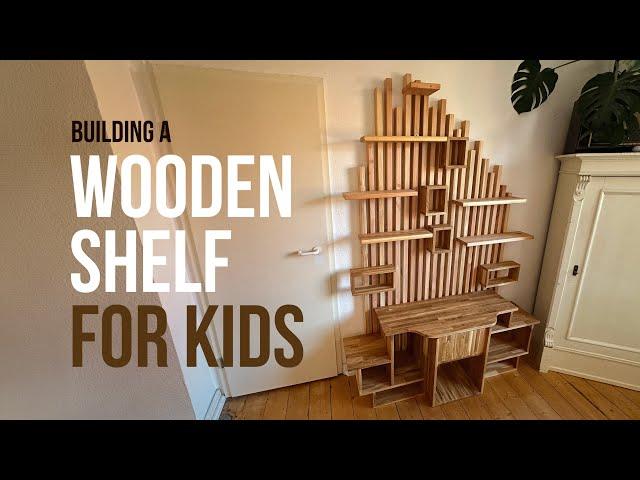 Building a wooden desk and shelf for kids | Woodworking | Bookshelf