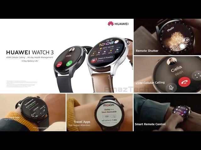 Huawei Watch 3 - Official Launch Trailer w/ All Features Demo