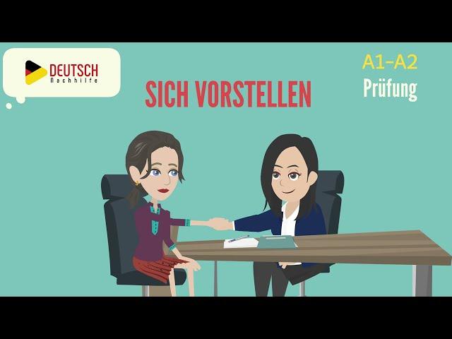 Deutsch lernen mit Dialogen | Sich Vorstellen | Niveau A1-A2 | Deutsch Lernen | Goethe-Zertifikat A1