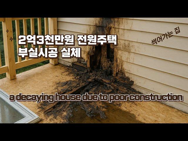 부실시공으로 2억3천만원 전원주택 썩어가는 중...a decaying house due to poor construction