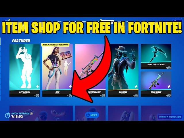 HOW TO GET 0 VBUCK ITEM SHOP IN FORTNITE!