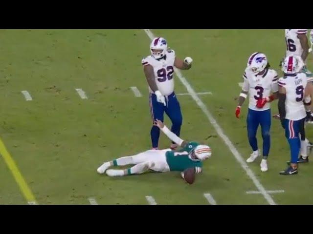 Tua Tagovailoa Suffers SCARY Concussion vs Bills  Bills vs Dolphins 2024 Highlights