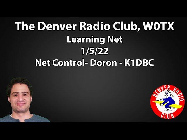 W0TX DRC Learning Net 1/5/22