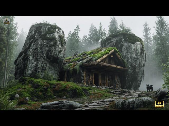 Engineers in Awe! Man Crafts Incredible Shelter Between Giant Rocks @Elyas.bushcraft