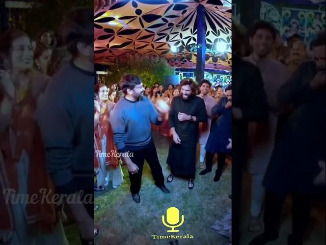 Allu Arjun Dance With Chiranjeevi @Niharika's Mehendi Function | Telugu Tonic #Shorts