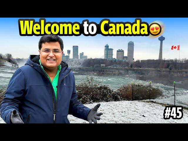Stunning view of NIAGARA FALLS in Snow ️| US-Canada Border | Exploring America Ep.45