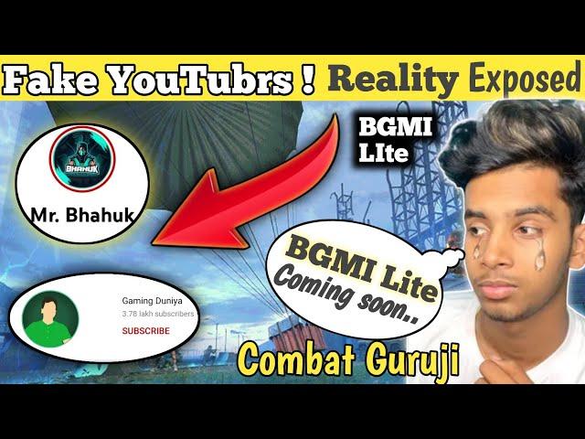 Fake YouTubers Exposed‎@Combat Guruji  ‎@Gaming Duniya  ‎@Mr. Bhahuk  /Pubg Mobile Lite /Jadu YT/